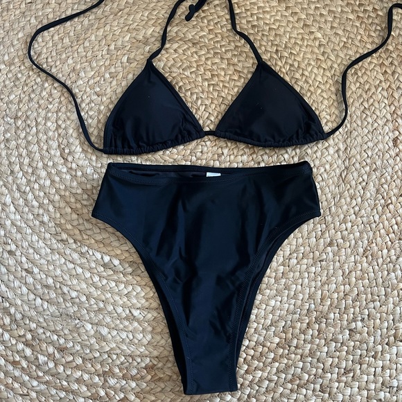 NWT Black High Rise Relleciga Bikini Bottoms - Picture 9 of 9